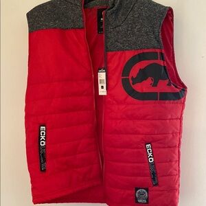Ecko Unltd Red and Blk Vest